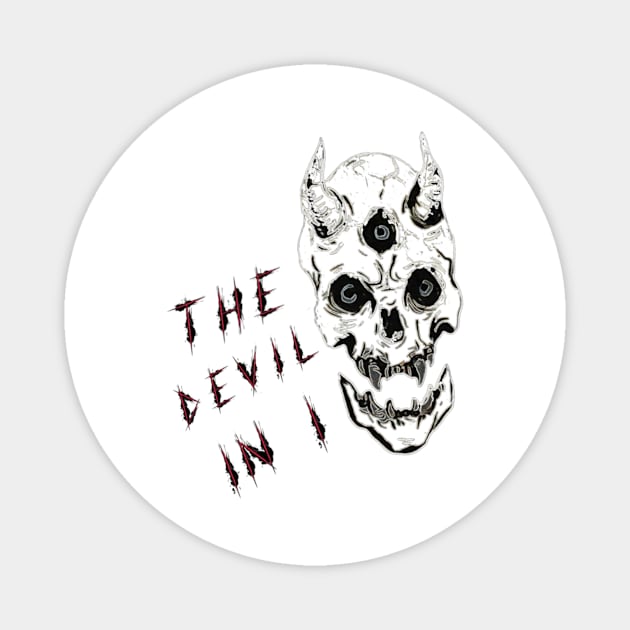 demon skull Magnet by Unsa1nted